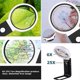 thumbnail image 4 of Magnifying Glass with Light and Stand, Hands Free Handheld 6X 25X Adjustable Folding Magnifier with Led Lighted, 4 of 5