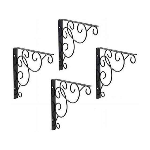Estantes de pared triangulares de hierro resistentes para baño y cocina, juego de 4