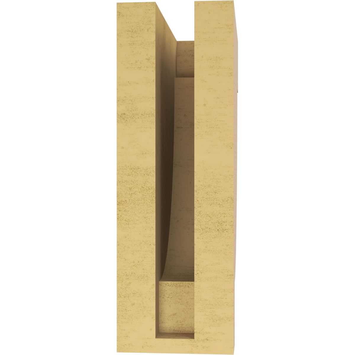 3"W x 6"D x 9"H Classic Alpine Rough Cedar Woodgrain TimberThane Corbel, Primed Tan
