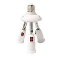 thumbnail image 4 of E27 Lamp Base Adjustable Bulb Splitter Light Converter Adapter Replacement Extension Portable Holder for Office Workshop 3 in 1, 4 of 7