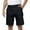 Black, variant on Men's Functional Tactical Shorts, Outdoor Multi-Pocket Work Shorts with Drawstring Waist & Durable Polyester ,Khaki S