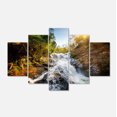 thumbnail image 2 of Cascade à Travers la Forêt - Impression sur Toile Paysage, 2 of 3