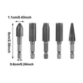 thumbnail image 3 of SIfdSeng 5 Piece Hexagonal Handle Steel Drill Bit for Filing Forming and Carving Grinding Discs, 3 of 8