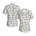 thumbnail image 3 of Yiaed Hand Drawn Squirrel Print Women's T Shirt V-Neck Short Sleeve Shirt Casual Breathable Tee Summer Tops-XX-Large, 3 of 5