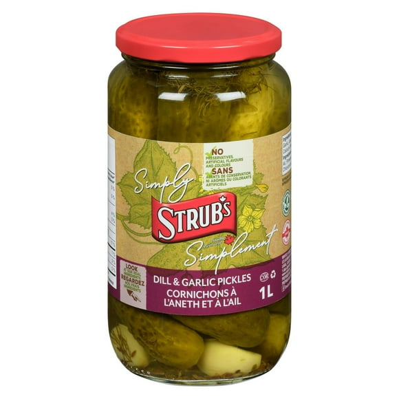 Cornichons Simplement Strub's à l'aneth et à l'ail