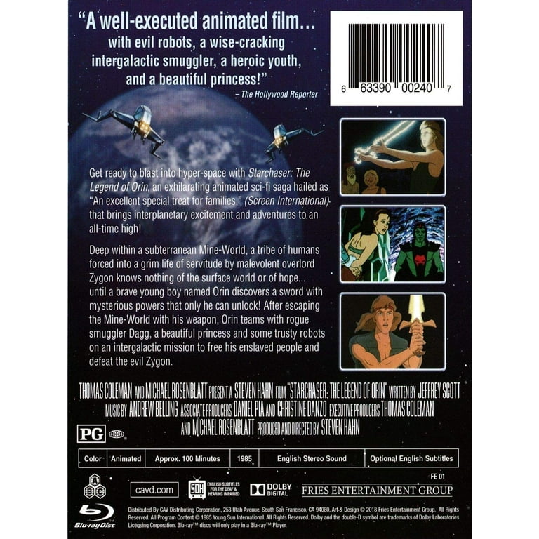 Starchaser: The Legend Of Orin (Blu-ray), Fries Home Video, Action