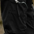 thumbnail image 6 of Dagegui Mens Straight Leg Tactical Pants Cotton Elastic Waist Cargo Pant with Zip Pockets Big and Tall Running Jogger Athletic Trousers Outdoor Work Pants Black,XXXXXL, 6 of 7