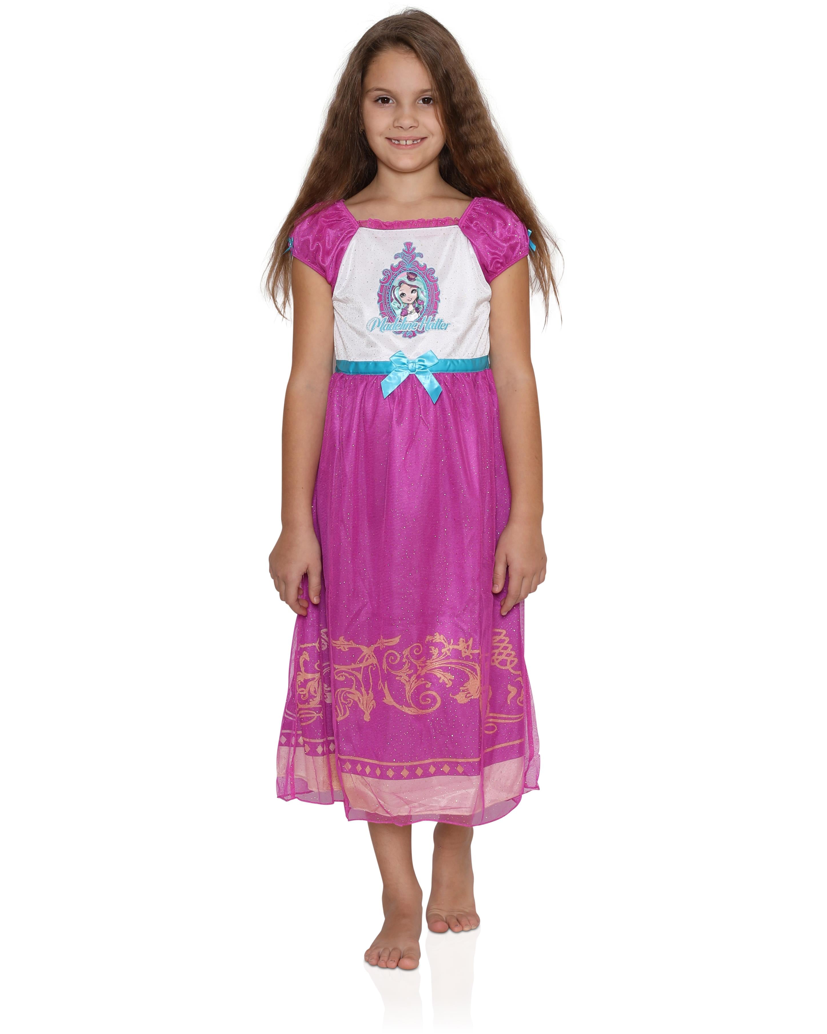 Monster High Big Girls Nightgowns Sleepshirts Pajama Female, Pink, Size