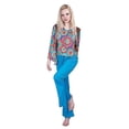 thumbnail image 5 of SAILING Disfraz de hippie de los años 60, disfraz maravilloso de los años 70, traje de discoteca hippie azul retro para adultos, hombres y mujeres, 5 of 5