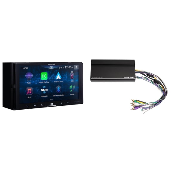 Alpine  iLX-W670-S with Apple CarPlay, Android Auto Includes KTA-450 Power Pack, SXV300V1 SiriusXM Tuner