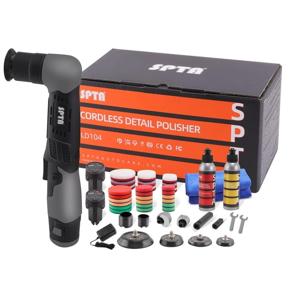 Minipulidora de coche inalámbrica SPTA 12V con juego de accesorios