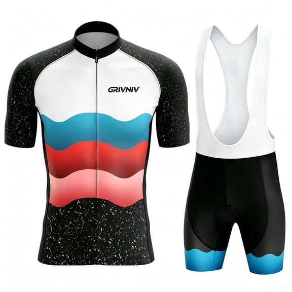 Men's Cycling Clothing Quick-dry Breathable Mountain Bike Cycling Jersey with Cycling Bib Shorts Set