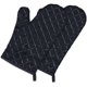 thumbnail image 1 of Manoplas para Horno, Manoplas para Horno, Resistentes al Calor, Impermeables y Antideslizantes, agarraderas para Horno, Barbacoa, manipulación de Cocina, Forro de algodón, 1 par, Negro, 1 of 5