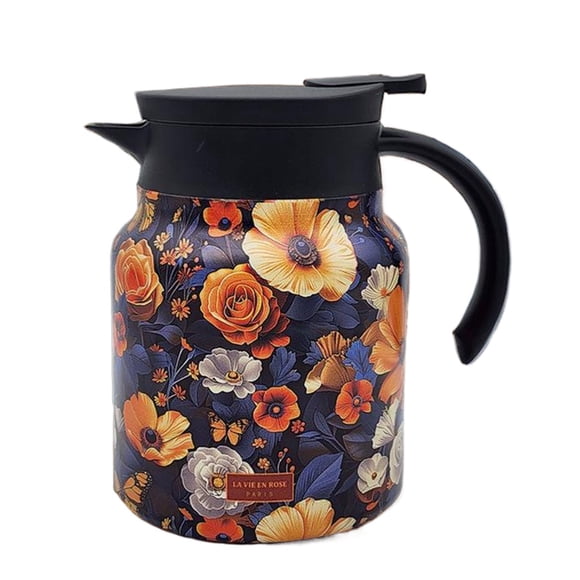 Cateissary El té de tetera con estampado vintage, fresco y cálido con apariencia aislada, es elegante y artístico Utensilios de cocina tipo+3