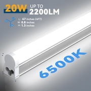 JESLED T5 LED Shop Light 4FT, Linkable Utility Light Fixture, 20W 2200LM 6500K Super Bright White, 6-Pack