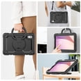 thumbnail image 6 of Case for Lenovo Tab M9 9.0 inch 2023 Released TB-310FU, 360 Rotating Stand Handle Pencil Holder Shoulder Strap Heavy Duty Shockproof Cover, Black, 6 of 7