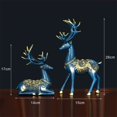 thumbnail image 4 of 2 Pcs/Set Rustic Reindeer Elk Figurines  Seated and Standing Deer Christmas Decorations  Home Office Desk Decor, 4 of 8
