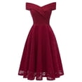 thumbnail image 2 of Tbopshirt Wedding Guest Dresses for Women,Casual Fashion Slid Sleeveless Off-The-Shoulder Dress Women's Dress Evening Dresse, 2 of 4