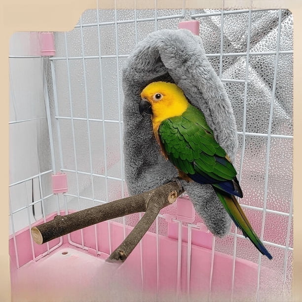 Nido de franela para pájaros de invierno, estornino, peonía, nido cálido de algodón para loros, tienda de campaña para pájaros, nido para evitar esquinas en el parabrisas, hamaca de algodón