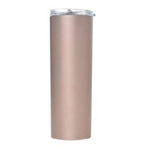 Muka 20 oz. Stainless Steel Skinny Tumbler, Double Wall Insulated Water Tumbler Cup with Lid-Rose Gold-20oz