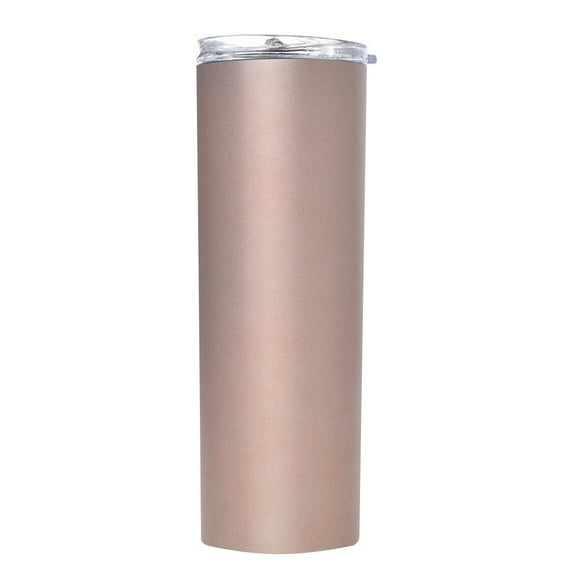 Muka 20 oz. Stainless Steel Skinny Tumbler, Double Wall Insulated Water Tumbler Cup with Lid-Rose Gold-20oz