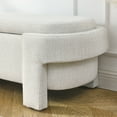 thumbnail image 6 of Rectangular Linen Storage Bench, Flip-top Upholstered Bench for Bedroom End of Bed, Storage Chest Box with Seat, Home Office, Living Room, Hotel, Apartment, White, 6 of 9