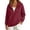 AU21_Wine, variant on Lumtrix Womens Zip Up Hoodie Oversized Sweatshirt Soft Fleece Pullovers Comfy Sweatshirts with Pocket Wine S