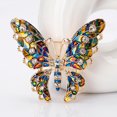 thumbnail image 2 of Broche de diamantes de imitación, broche de mariposa de aceite con gota de color de versatilidad de alta gama, broche de animales, 2 of 5