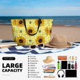 thumbnail image 5 of PAYOHTO Cute Bees Sunflowers Large Beach Tote Bags for Womens Mens Sandproof Swim Pool Bag with Zipper for Travel Vacation, 5 of 7