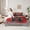 Red, variant on Castle Fairy Geometric Checkered Flag Twin Bedding Sets,Racing Car Bedding Comforter Set