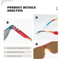 thumbnail image 5 of Oversized Sunglasses, Rimless Mirrored Sun Glasses with Reflective One-Piece Lens, 5 of 6