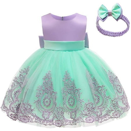

Little Girl Dress Lace With Gown Party Pageant Headwear Girl s Bowknot Baby Girls Skirt Toddler Summer Cool Cute