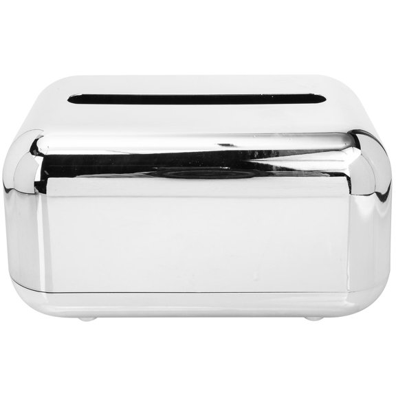 HONITANO Tissue Box Holders 1Pack Tissue Box Holder Silver Square ABS Anti-skid For Living Room Bathroom