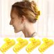 thumbnail image 2 of Clips de garra grandes para el cabello Clip de garra grande antideslizante de 4 pulgadas para cabello fino de mujer, Clips de cabello de sujeción fuerte de los años 90 para cabello grueso J. Amarillo Jormftte WMPH-791-6, 2 of 7