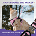 thumbnail image 5 of Pigo Cat Harness and Leash for Walking, Escape Proof Soft Adjustable Vest Harnesses for Cats, Easy Control Breathable Reflective Strips Jacket, Pink, 5 of 8