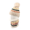 thumbnail image 2 of WITHMOONS Women Knit Pom Beanie Scarf Winter Fleece Lined Hat XZX0072 (Beige), 2 of 5