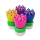 thumbnail image 2 of Juego de 3 piezas de velas de cumpleaños con música romántica de doble capa con 14 velas pequeñas, música de loto giratoria, velas de flores de feliz cumpleaños Mix, 2 of 5