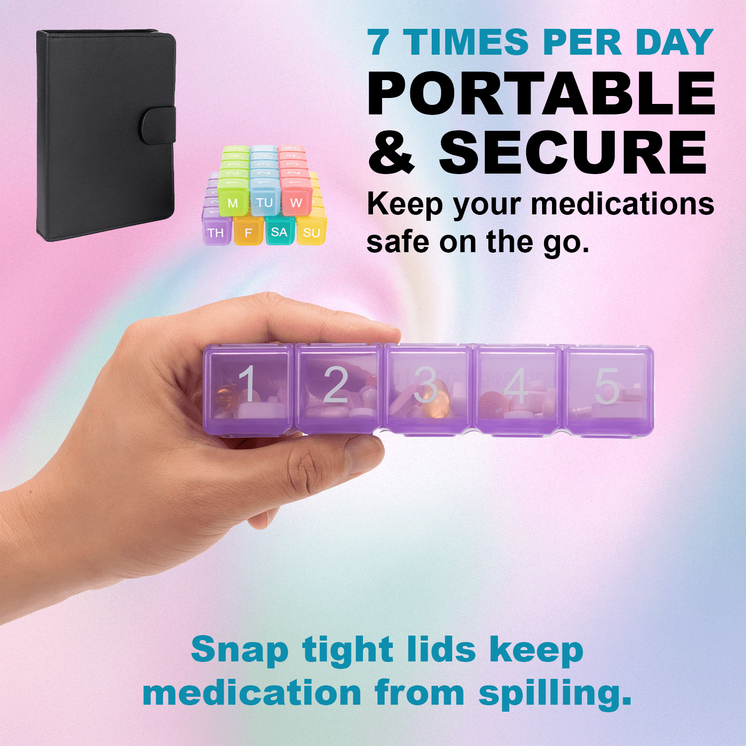 e-pill Large 5 Daily Doses x 7 Days Weekly Pill Organizer System
