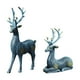 thumbnail image 1 of Escultura de resina nórdica Estatuas de ciervos de piezaza Reno de Navidad Decoración para hogar pequeña sa de TV Azul Perfecl Estatuilla de interior de automóvil, 1 of 8