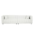 thumbnail image 4 of 102"Modern Teddy Velvet sofa with 2 Pillows, 4-Seat Modern Minimalist Upholstered Couch, Upholstered Sofa with Deep Seats for Living Room Bedroom Apartment,  Beige, 4 of 7