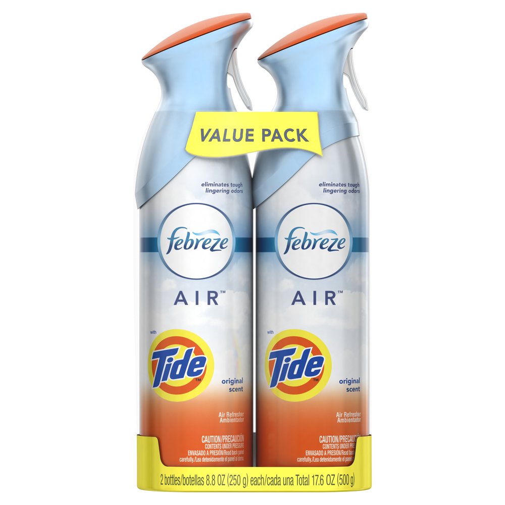 Febreze OdorEliminating Air Fresher Spray, Tide Original, 2 ct