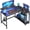 Marble Black, variant on Chenshuoo 42-Inch L-Shaped Gaming Desk with Charging & LED, Rustic Brown | Charging 2AC+USB+Type-C, RGB LED 7 Colors/20 Modes, Reversible Storage Shelves, 3D Carbon Fiber, Headphone Hook, Small Space