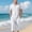 White, variant on IROINNID Men's Casual 2 Piece Short Sleeve Shirt and Drawstring Waist Bermuda Shorts Set with Pockets for Summer Beach Vacation