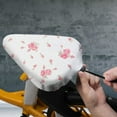 thumbnail image 7 of Red Florals Bike Seat Cover Waterproof and Dustproof Adjustable Soft Saddle Cushion Covers, 7 of 7