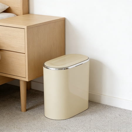 GeBuSn Oval Shaped 12L Can Showcasing Taste And Style. Suitable For Both The Kitchen And Living Room Can Be Placed Anywhere Helping You Easily Manage Your Waste. (30cm/11.81in)