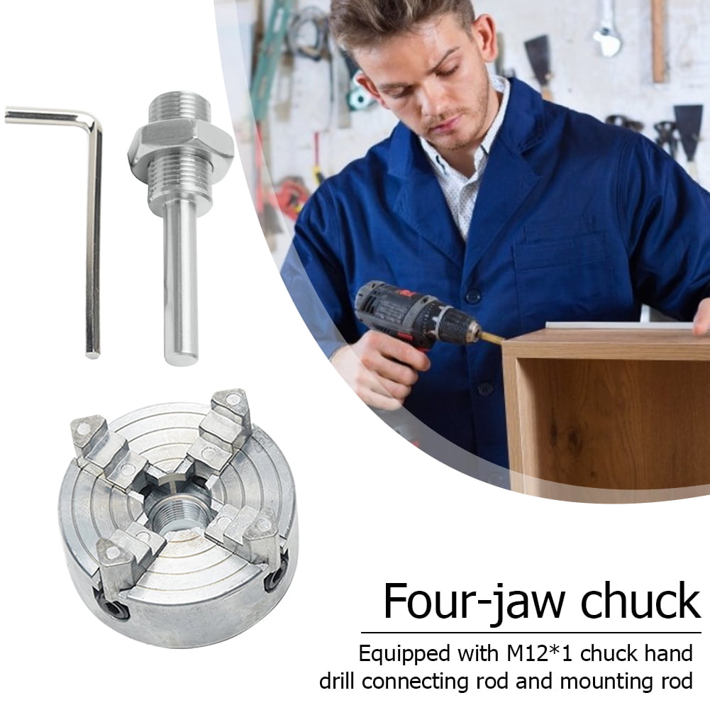Z011A Self-Centering Mini Drill Chuck Metal 4 Jaws Manual Lathe Chuck Clamp ✧ 