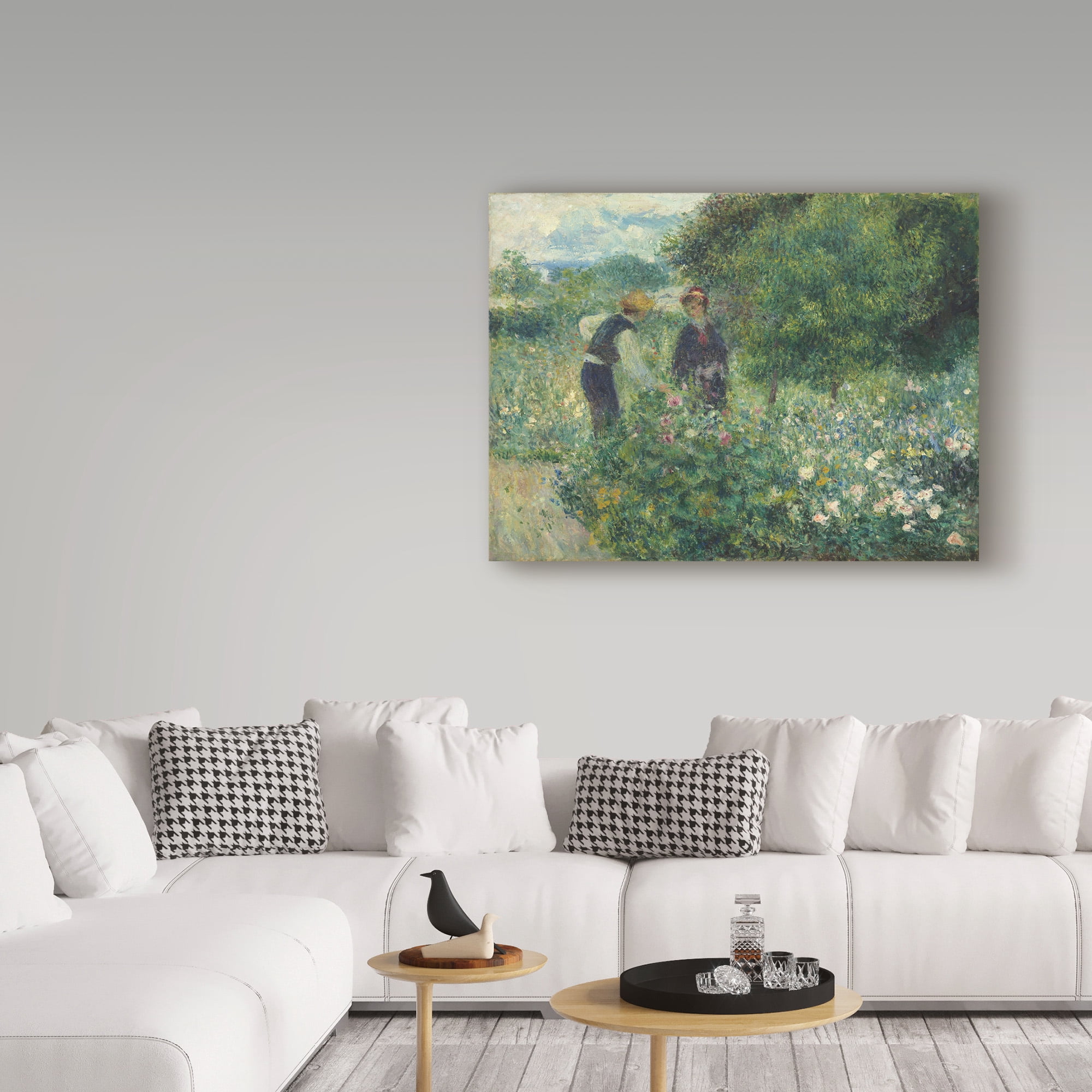 Trademark Fine Art 'Picking Flowers' Canvas Art by Pierre Auguste Renoir