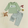 thumbnail image 2 of UAYOTSE Baby Toddler Boy 9M 12M 18M 3T Playwear 2 Piece Soft Clothes and Pants Fall Winter Outfit Set Cute Clothes for Little Boys Playwear,Sizes 12-18 Months, 2 of 6
