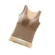 thumbnail image 1 of Qarigey Chaleco térmico para mujer, ropa interior cálida de invierno para clima frío para mujer, Top básico de Color sólido, ropa cómoda Ropa interior Caqui, 1 of 6
