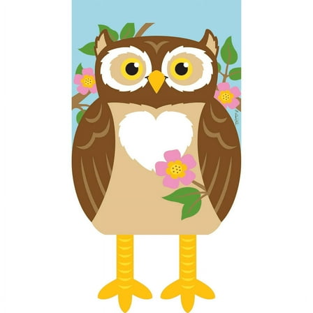 Magnolia Garden Flags M010076 Owl Polyester Garden Flag